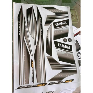 Tem rời dán xe jupiter mx đen bac