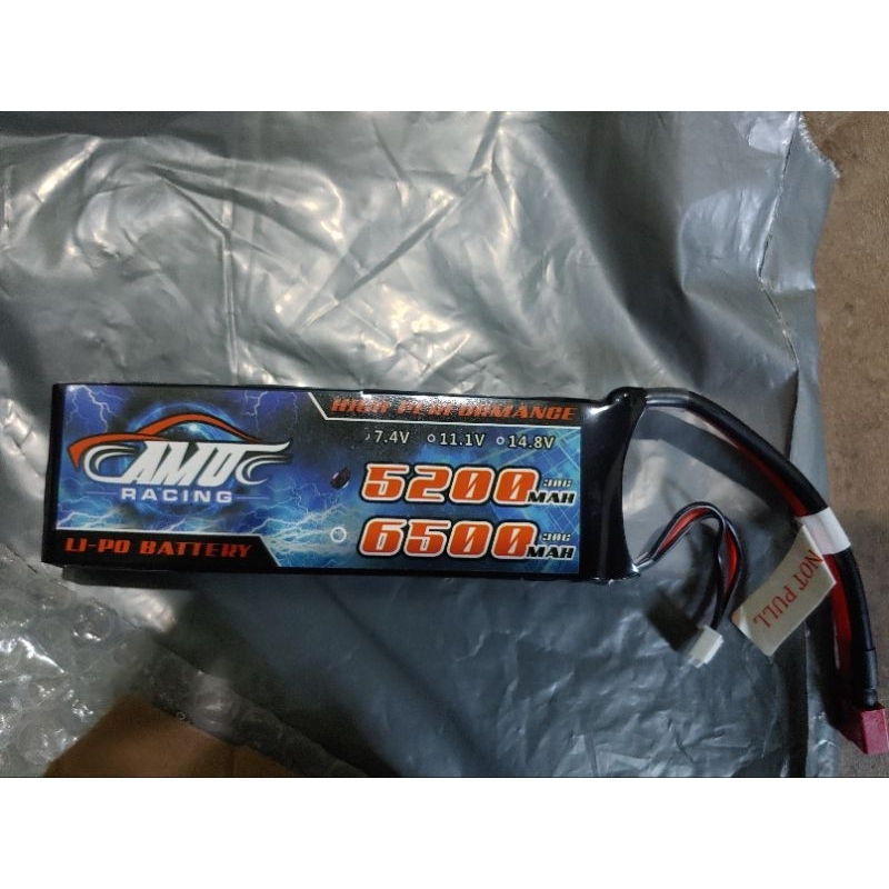 Pin 2S 7.4v 5200mAh xả 30c Jack chữ T - pin xe RC - tàu thuyền, máy bay điều khiển từ xa