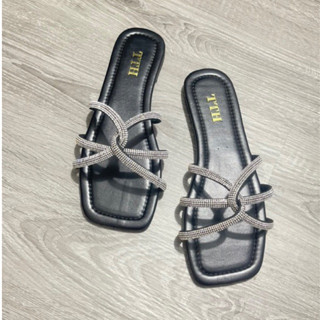 dép bệt soàn đính đá 3 dây chéo bigsize 35/45