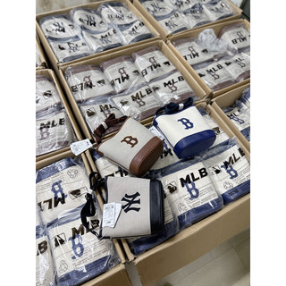 Túi MLB bucket miệng cúc bấm