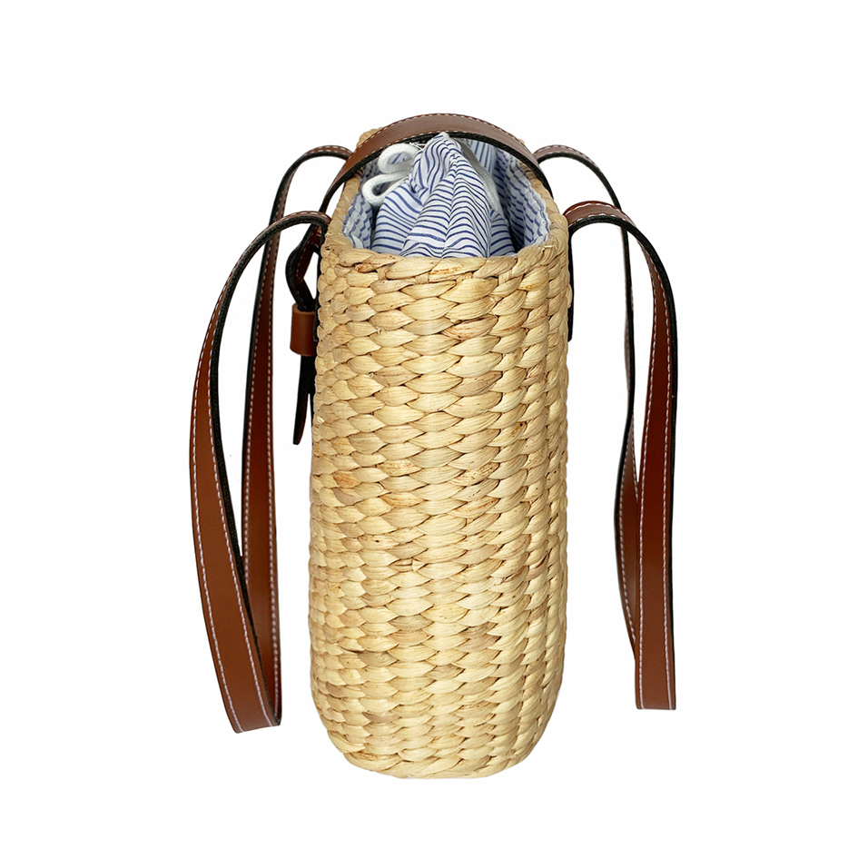 Túi Lục Bình Quai Da Square Basket Bag Thời Trang Nữ Chu Du - Size Trung