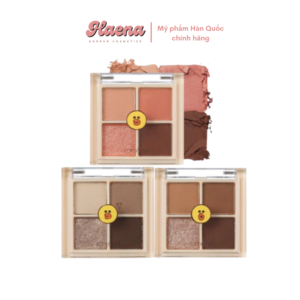 Bảng Phấn Mắt 4 ô Romand LINE FRIENDS Better Than Eyes Mini