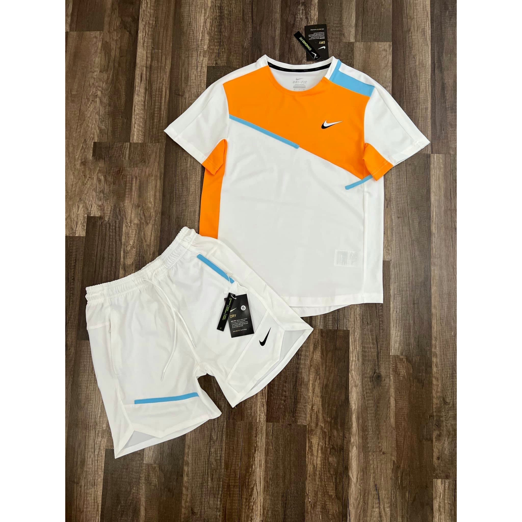 Bộ, Set thời trang hè Nike phối màu chéo sườn cạp kẻ sọc LA 1-1 on web