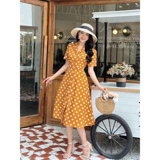 Váy chấm bi tay bồng