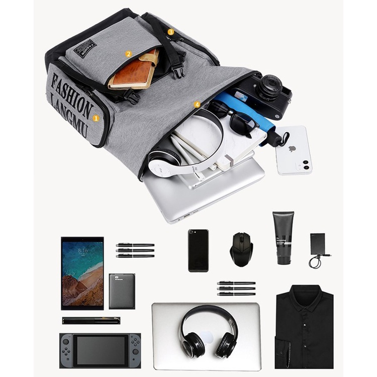 Balo Nam Fashion - phong cách. Balo đi học, đi làm, du lịch siêu rộng chứa các loại laptop, bền đẹp chống thấm nước