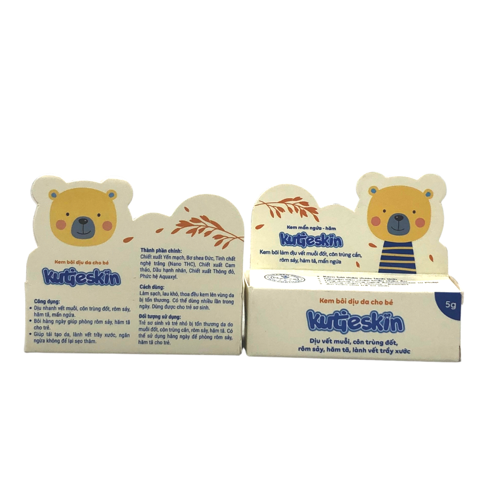 Măng tây baby - Kem Bôi Da cho bé Giảm Mẩn đỏ, Dịu Ngứa nhanh KUTIESKIN Tuýp nhỏ 5g