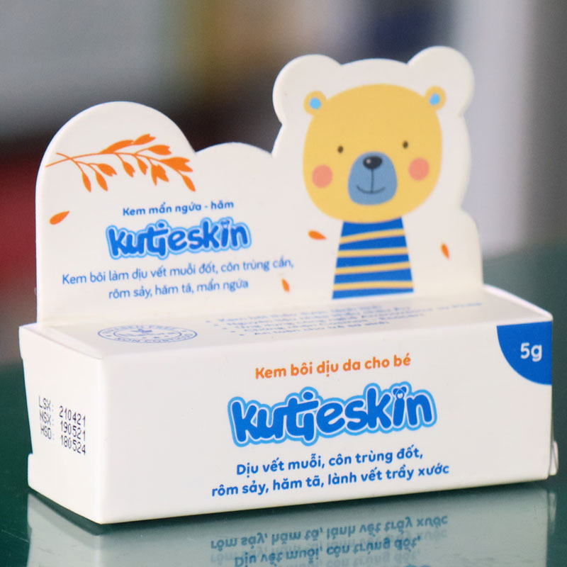 Măng tây baby - Kem Bôi Da cho bé Giảm Mẩn đỏ, Dịu Ngứa nhanh KUTIESKIN Tuýp nhỏ 5g