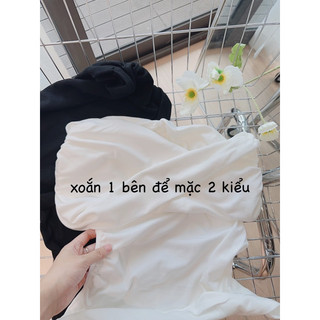 Sét áo chéo vai chân váy cách điệu