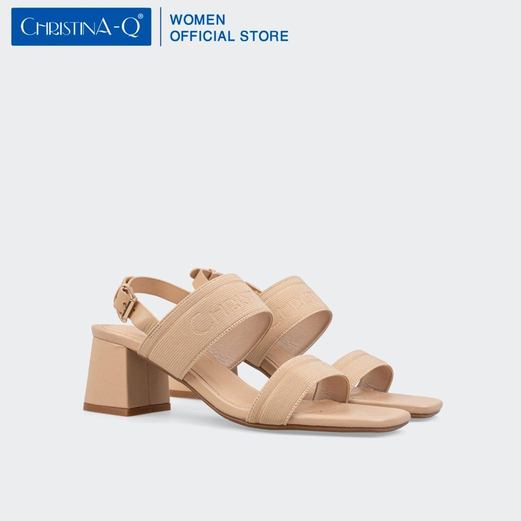 Giày Sandals Nữ Gót Trụ ChristinA-Q XDN309