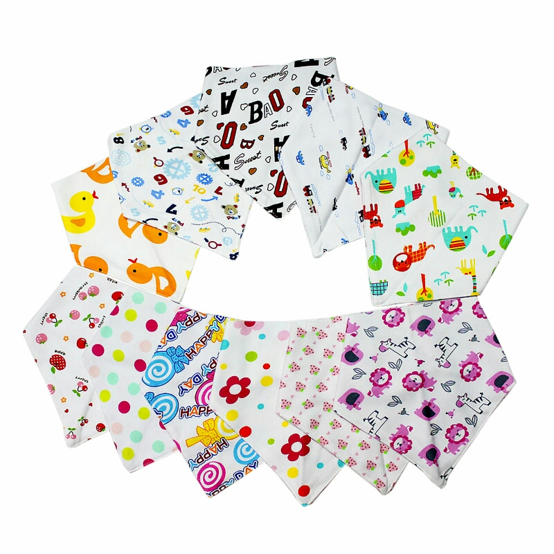 Yếm tam giác quàng cổ 100% cotton cho bé BQSHOP