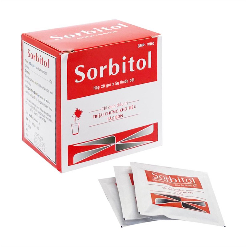 Sorbitol Hỗ trợ chứng khó tiêu, táo bón hộp 20 gói