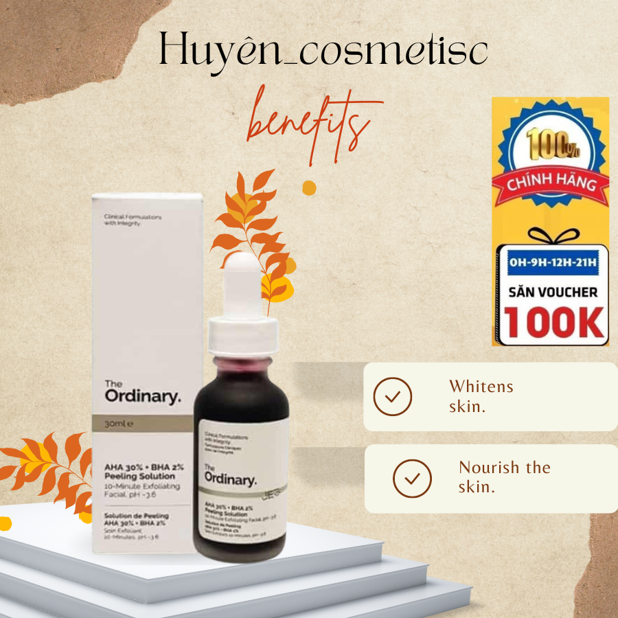 Tinh Chất Peel da The Ordinary AHA 30%+BHA 2% Peeling Solution 30ml