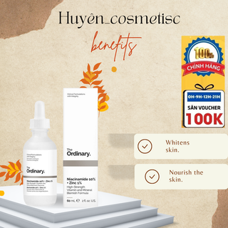  Serum The Ordinary Niacinamide 10% + Zinc 1% Giúp Cân Bằng Bã Nhờn Làm Sáng Da 30ml 