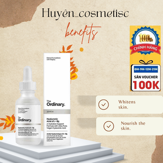  The Ordinary Hyaluronic Acid 2% + B5 30ml Tinh Chất Phục Hồi Và Dưỡng ẩm Sâu 