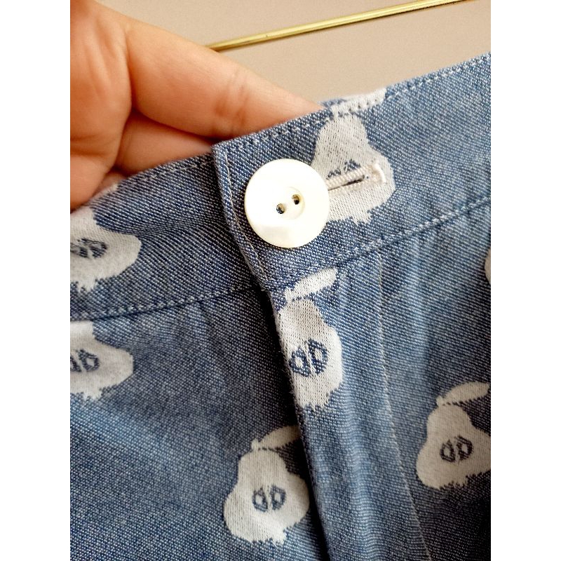 Quần sọt jean thêu quả lê hiệu Peu pre's