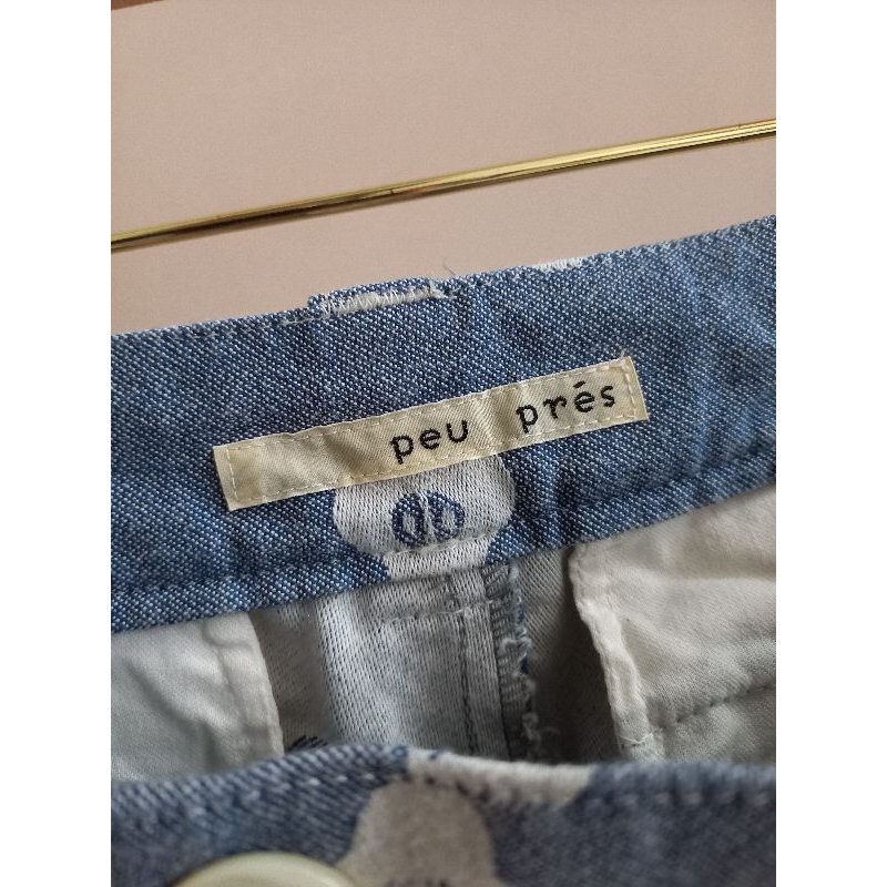 Quần sọt jean thêu quả lê hiệu Peu pre's