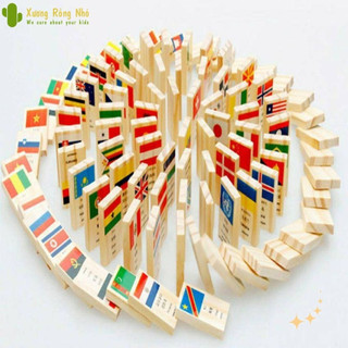 Domino 100 Lá Cờ Các Quốc Gia Các Nước Trên Thế Giới, Đồ chơi thông minh cho bé Xương Rồng Nhỏ