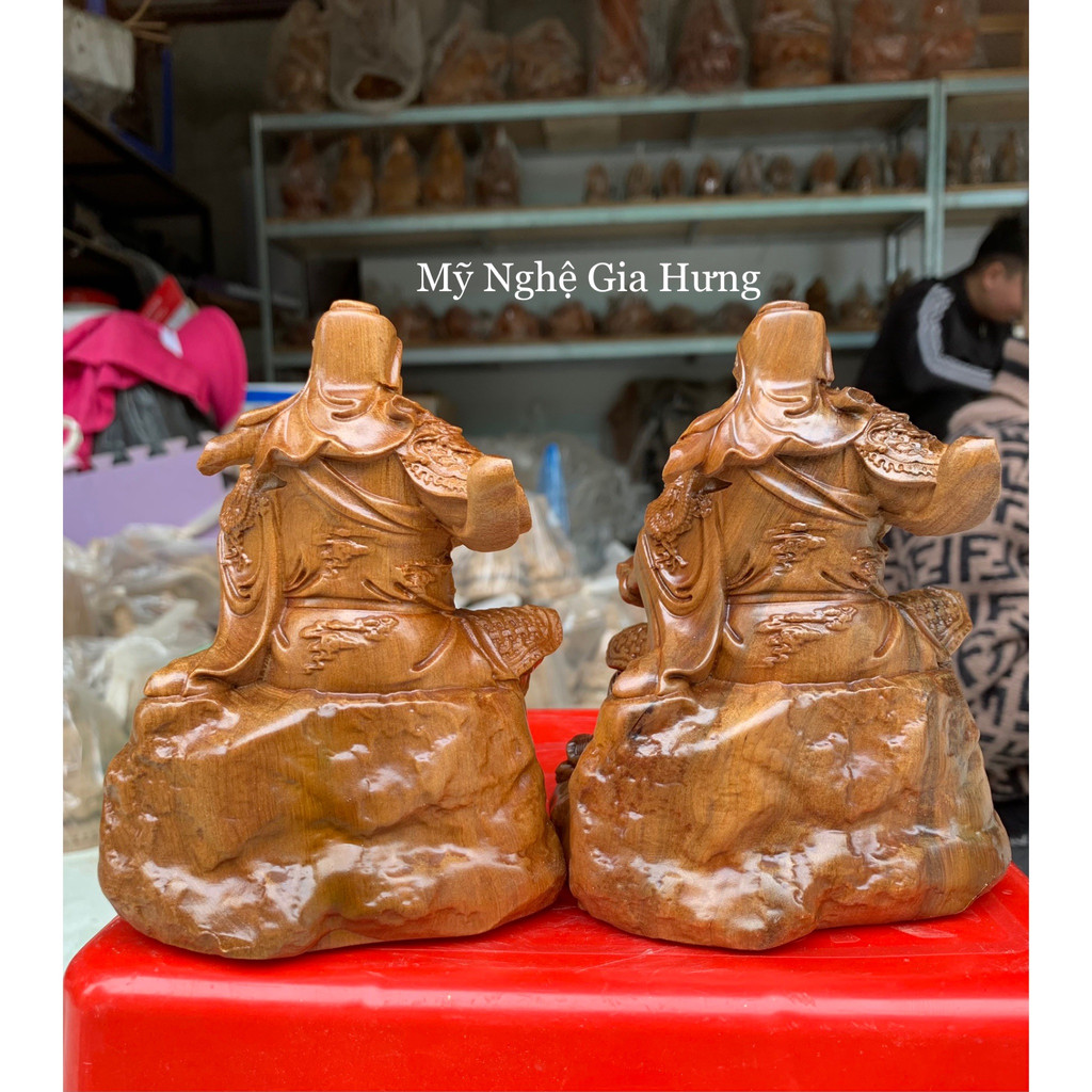 Tượng Quan Công Ngồi Đọc Sách, Trang Trí Nhà Cửa, Phòng Làm Việc...KT: cao15x10x7