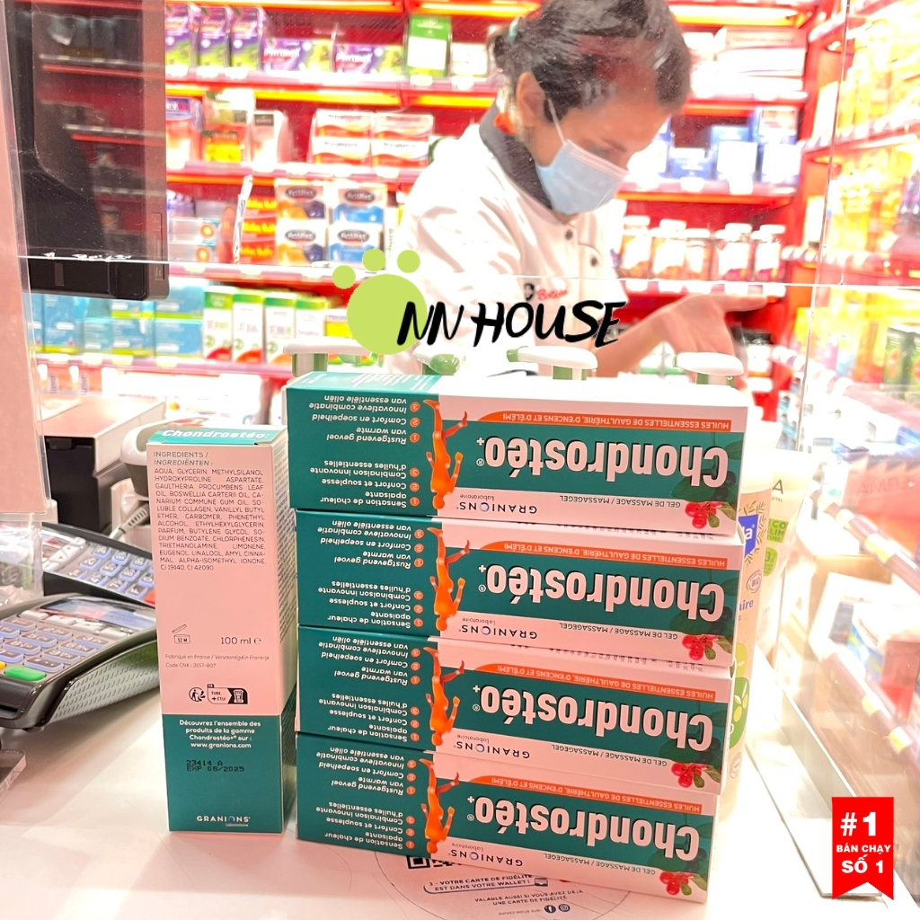 Gel xoa bóp xương khớp Chondrosteo gồm Glucosamine,collagen giảm đau cơ xương khớp, gel massage cổ vai gáy, toàn thân