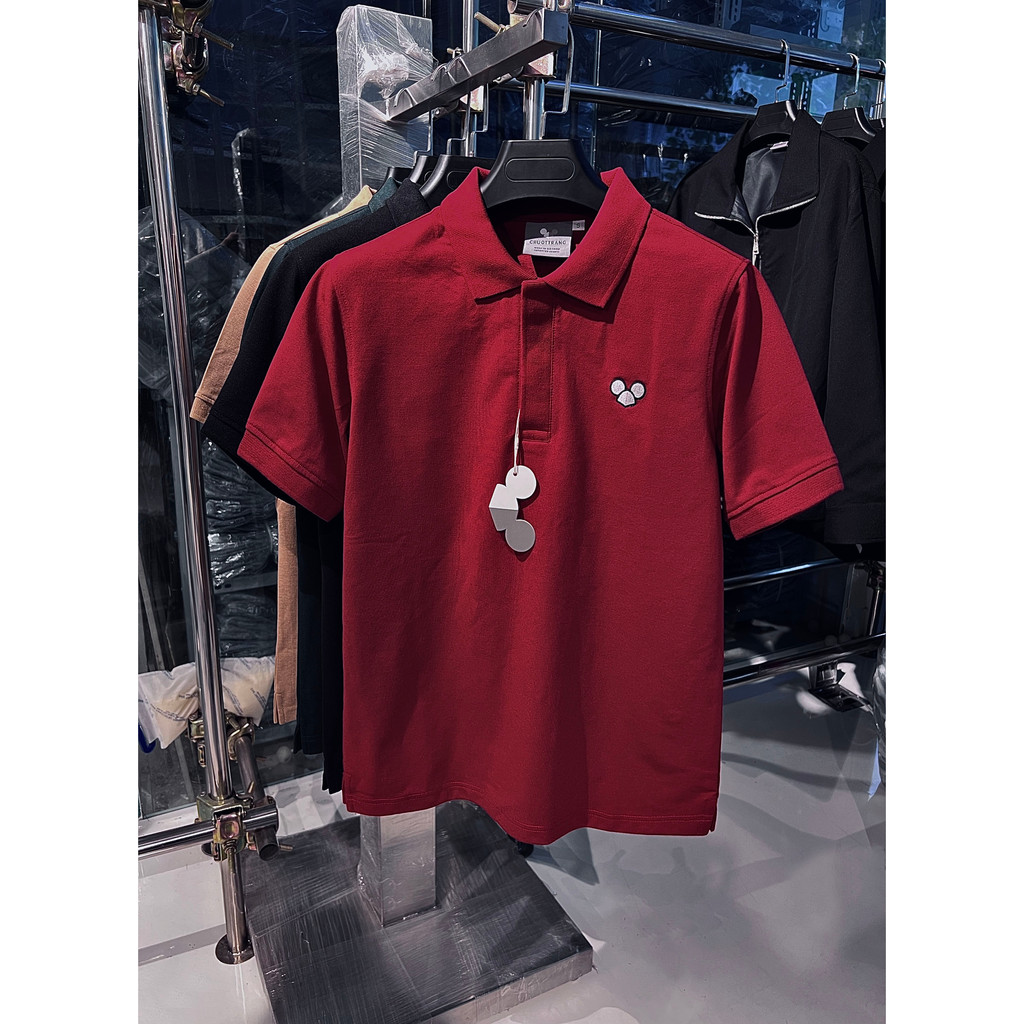 ÁO LOGO POLO đỏ nam basic CHUOTTRANG