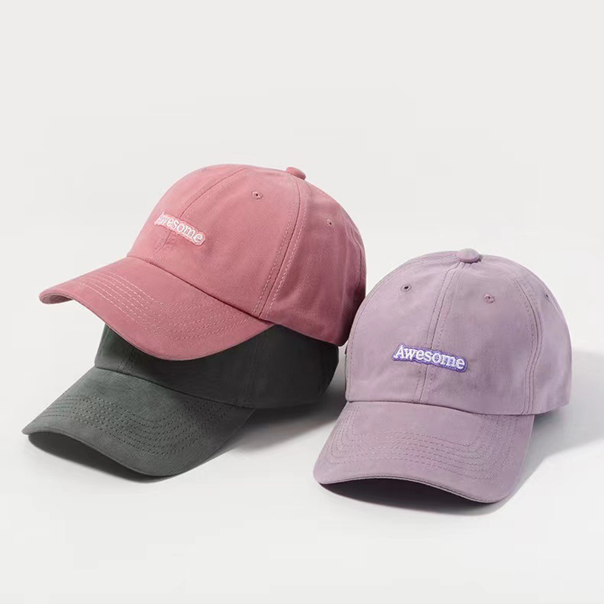 Mũ Lưỡi Trai Unisex Thêu Chữ AWESOME Style Hàn Quốc Siêu Xinh T26