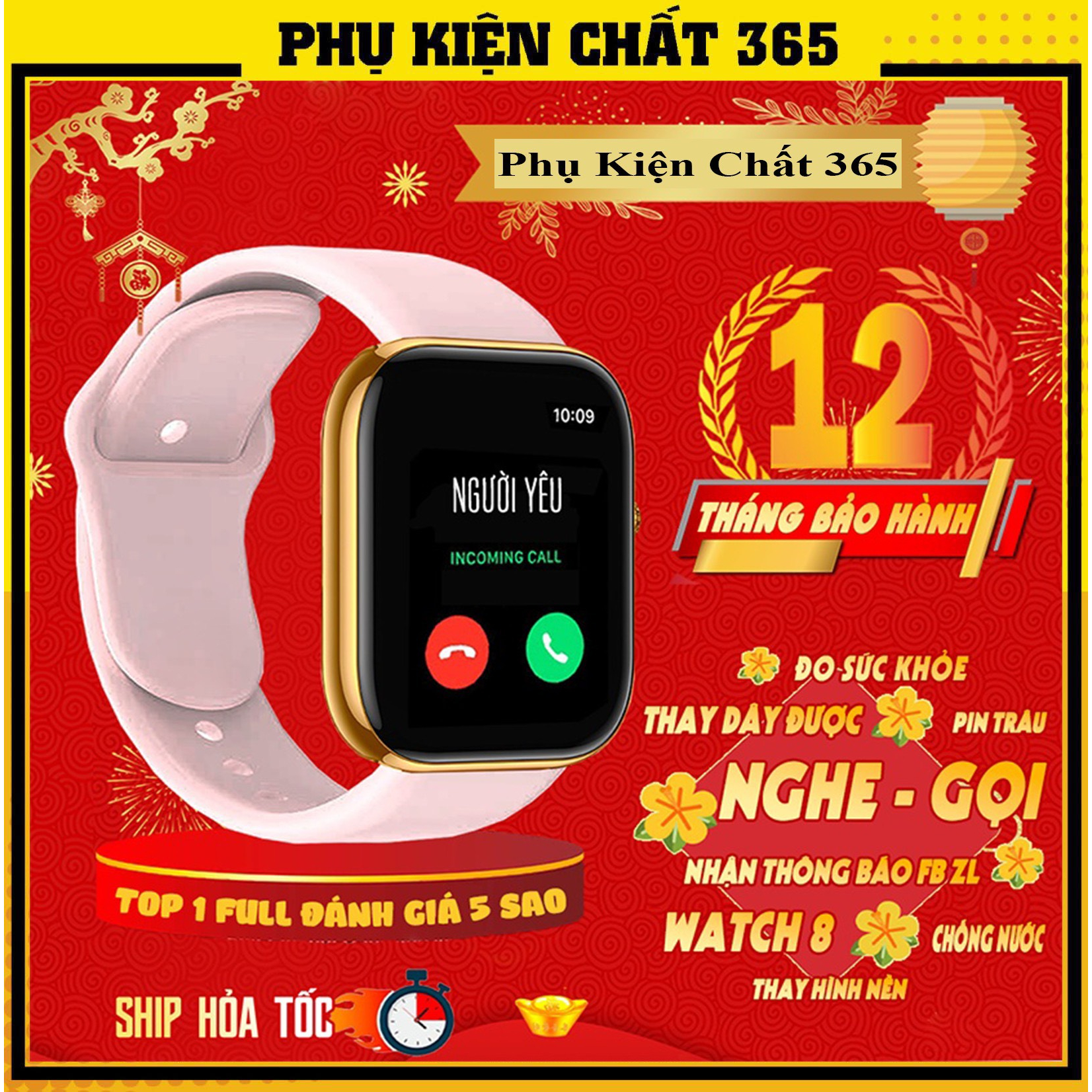 Junior09 Watch, Đồng Hồ Thông Minh Series 8 mới nhất, Smartwatch Nghe Gọi, Nhận Full Thông Báo APP dùng cho nam nữ