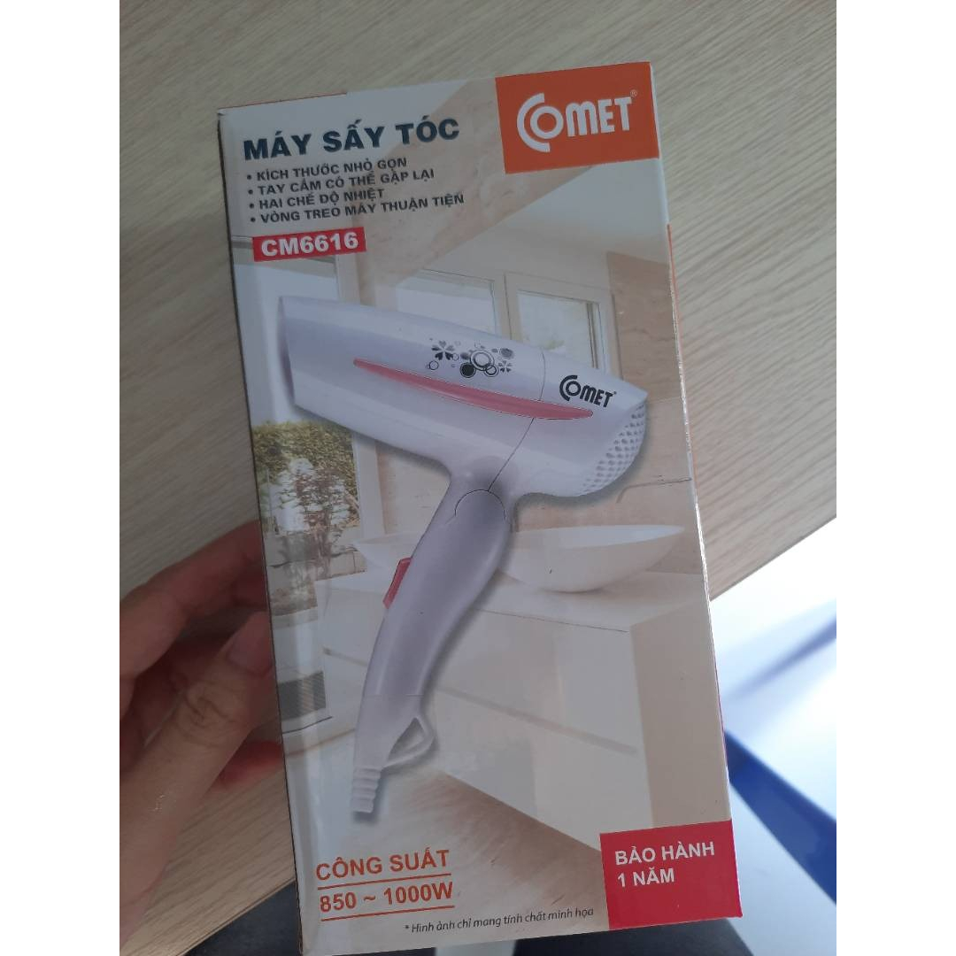 Máy sấy tóc 800W COMET - CM6616 - 2 chế độ nhiệt - màu ngẫu nhiên