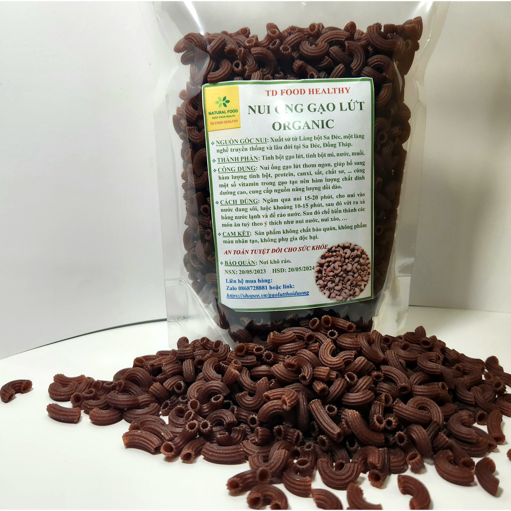 500gram Nui ống gạo lứt đỏ, nui gạo lức ăn kiêng giảm cân eat clean