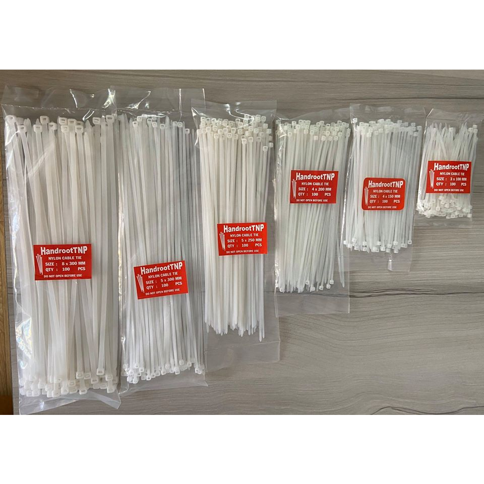 Dây rút nhựa trắng loại 10cm ( 1 bịt 100 sợi)