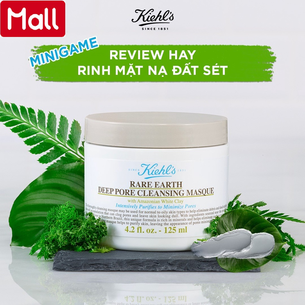 Mặt Nạ Đất Sét Kiehl s Làm Sạch Sâu Se Khít Lỗ Chân Lông, giảm mụn đầu đen, ngăn ngừa lão hóa 125ml moi