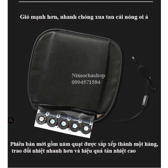 Đệm ghế thông gió ô tô mùa hè USB, nệm điều hòa xe hơi kết nối usb, thảm làm mát ghê trên xe ô tô 12v nhiều màu sắc | BigBuy360 - bigbuy360.vn