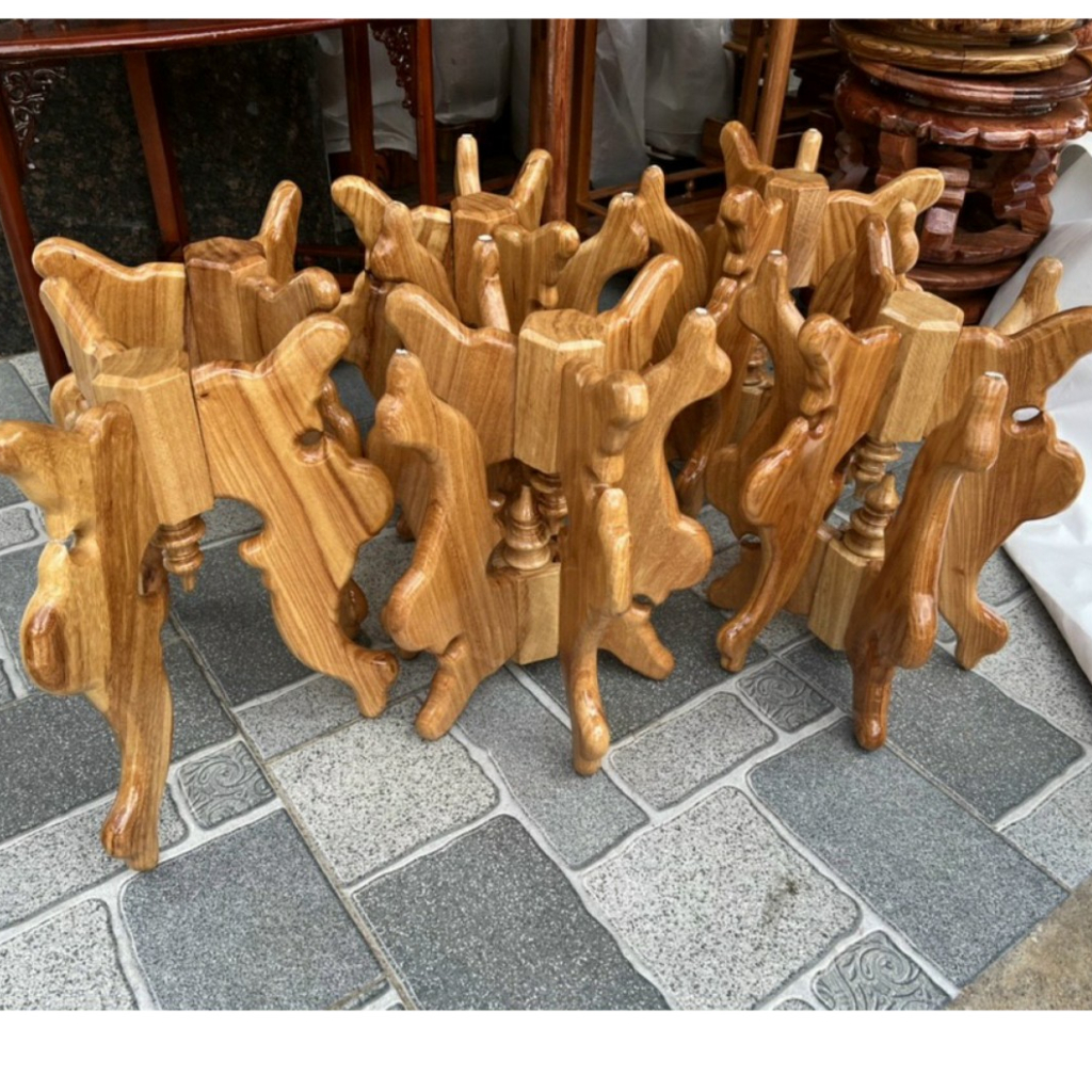 Chò gỗ 3 chân đặt đĩa trái cây thờ cúng Gỗ Gõ 30cm - 35cm - 40cm ( 1 cái )