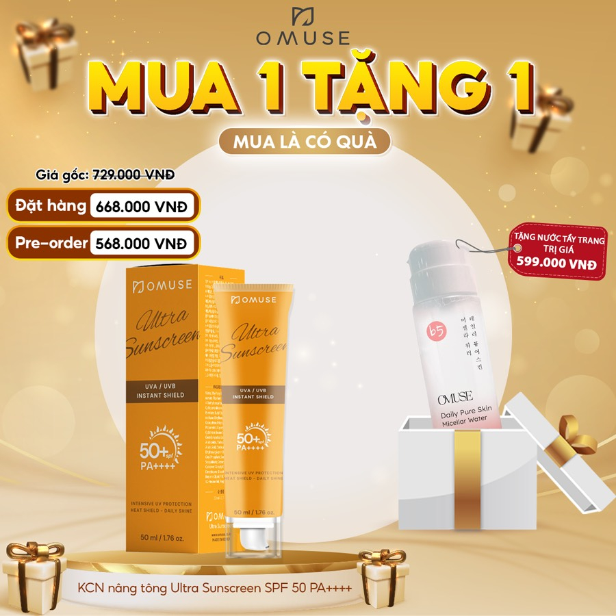 Kem chống nắng da mặt OMUSE Ultra Suncreen SPF 50+ PA++++ 50ml