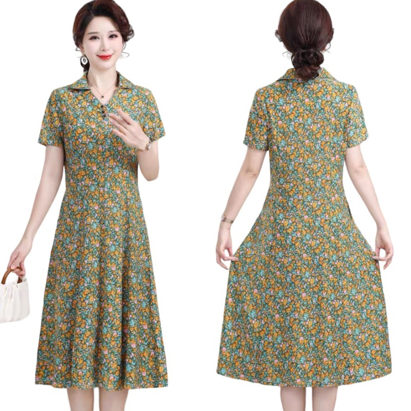 Đầm tặng mẹ,váy trung niên dự tiệc thun sịn 2023