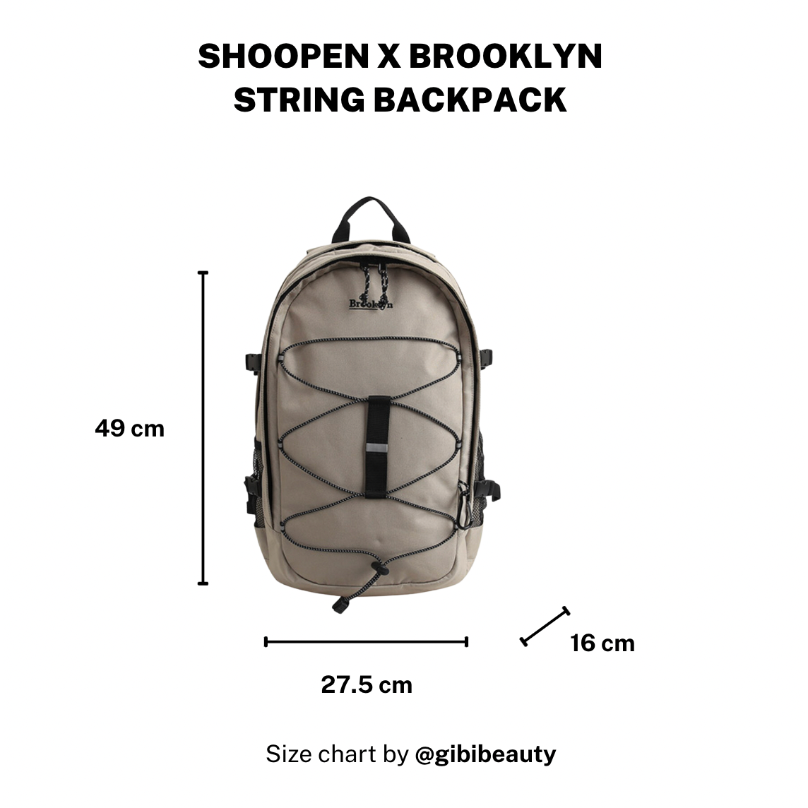 Balo SHOOPEN X BROOKLYN String Backpack