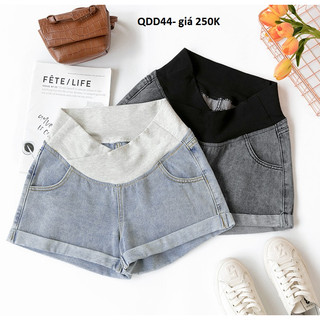 Quần short bầu jeans V bụng QDD44
