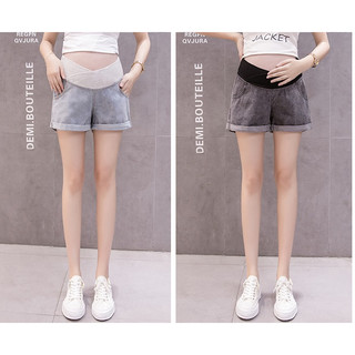 Quần short bầu jeans V bụng QDD44