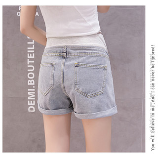 Quần short bầu jeans V bụng QDD44