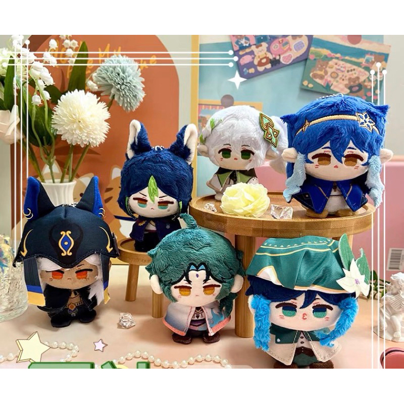 Doll gấu bông Plushie kiêm móc khoá 10cm Xiao/Zhongli/Chidle… game Genshin Impact