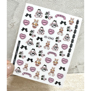 Hình dán sticker Thỏ Hồng 2343