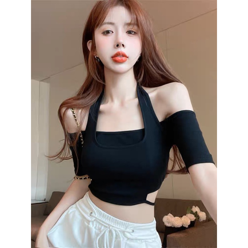 ÁO KIỂU YẾM GÂN KHOÉT EO TAY NGẮN HƠE VAI XINH BGYE