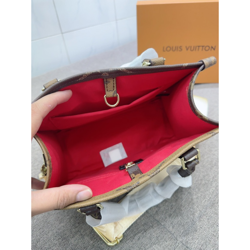 Túi tote công sở lv onthego kèm ví tròn 25cm 2box xịn