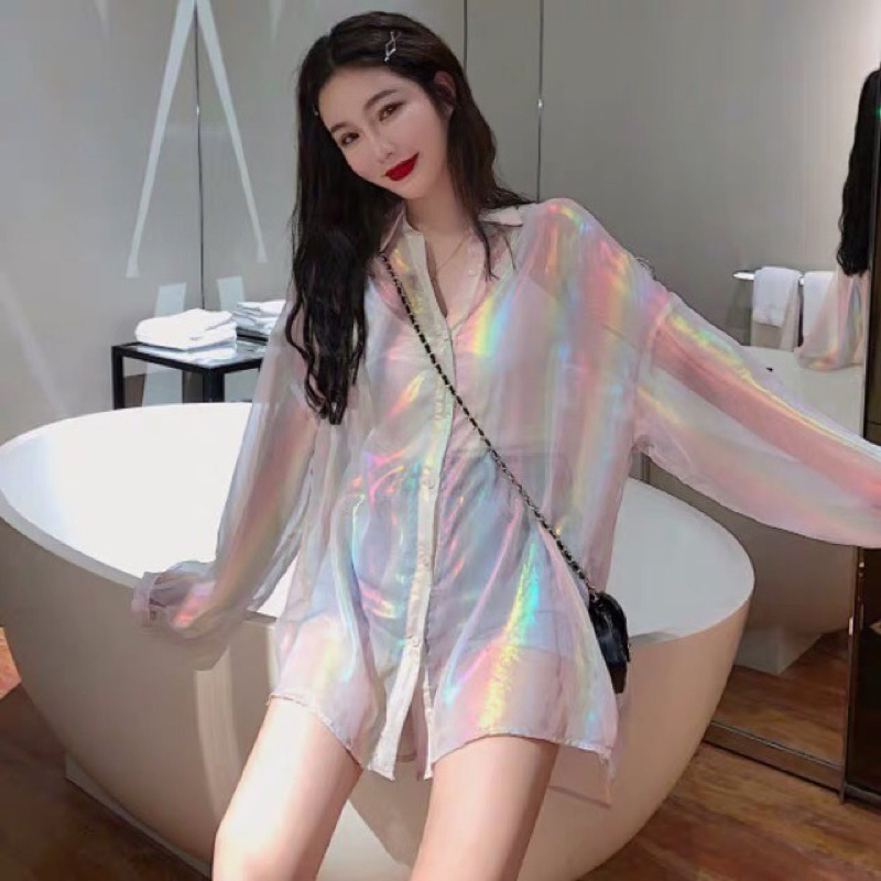 Vải Lưới Ombre Ánh Xà Cừ