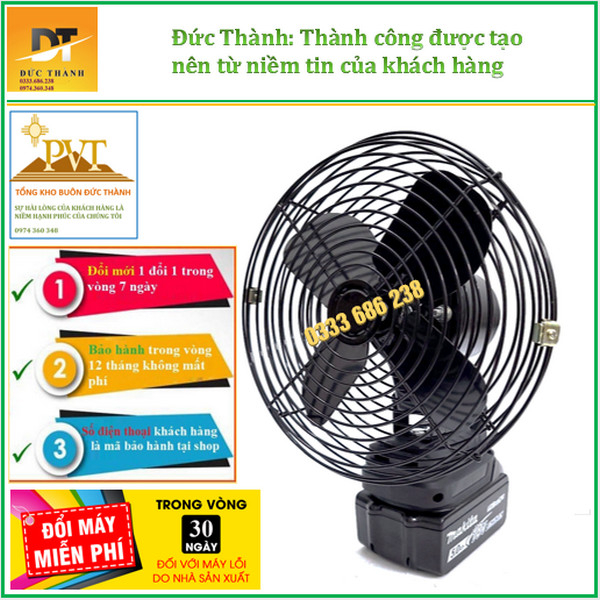 Quạt pin Mkt. Nhập khẩu Thái lan. Bảo hành 12 Tháng