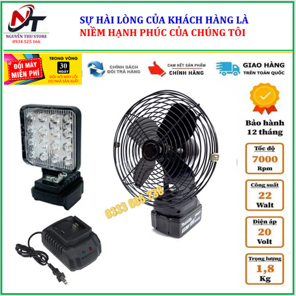 Quạt pin Mkt. Nhập khẩu Thái lan. Bảo hành 12 Tháng