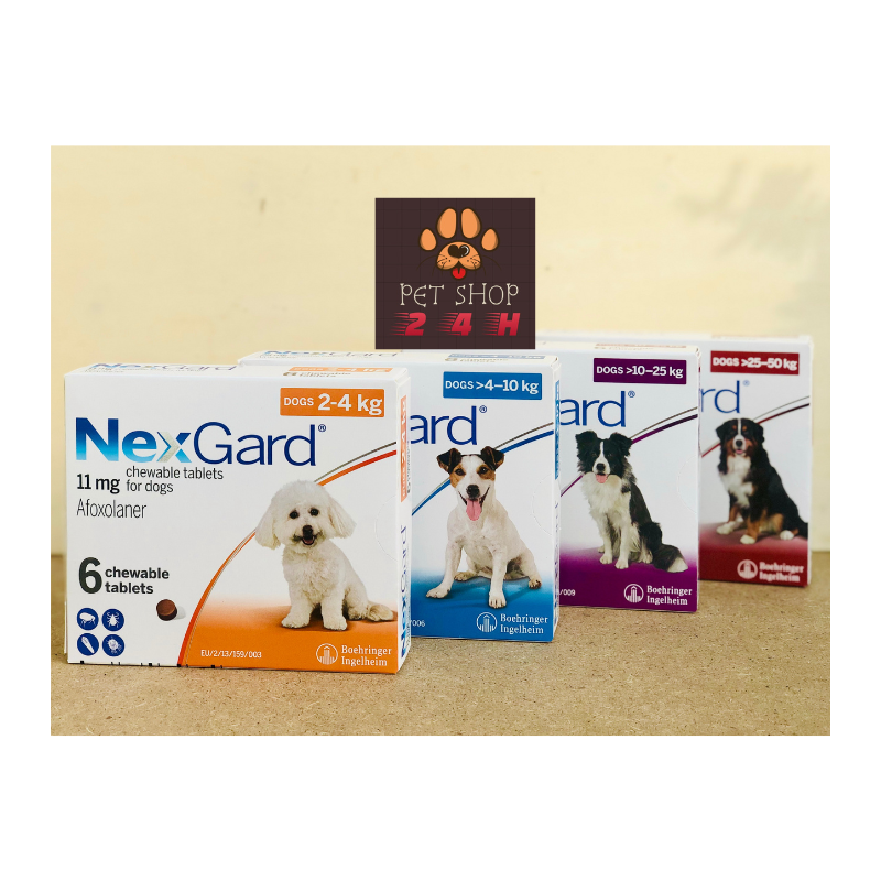 |1 viên NEXGARD.CHÍNH HÃNG | cho chó sạch ve, rận, ghẻ, bọ chét