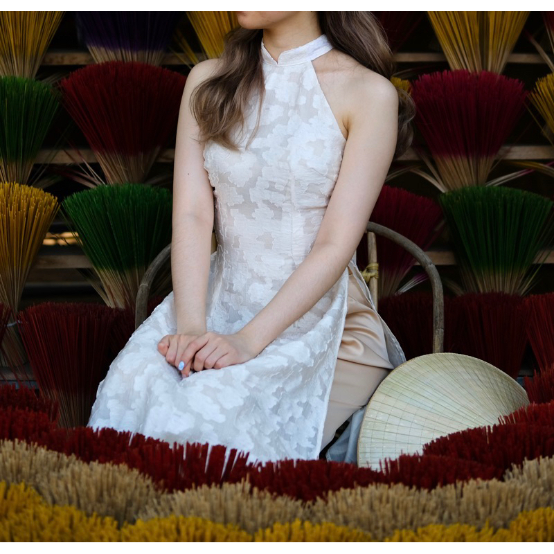 /PASS/ SET ÁO DÀI THIÊN ĐIỀU VÀ QUẦN SIZE S TUBYCATU