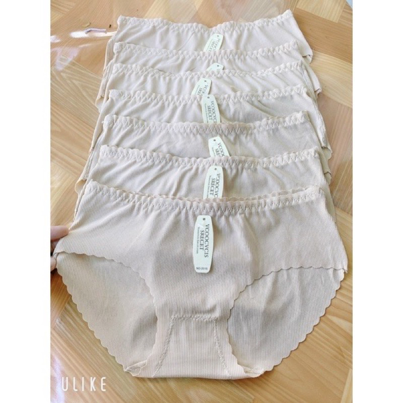 ❤️Quần Lót Nữ❤️Trắng,Da,Đen Thun Lạnh Đúc Su Gân Tâm Viền Sóng Chống Lộ