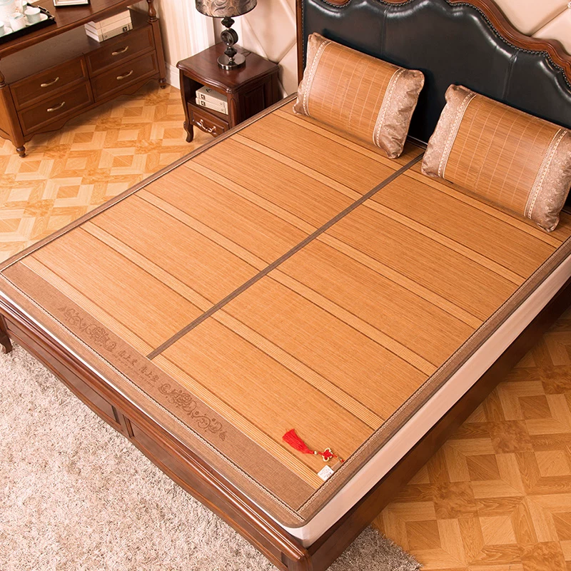Chiếu Trúc Tre Điều Hòa Họa Tiết Vân Gỗ Cao Cấp Thế Hệ Mới