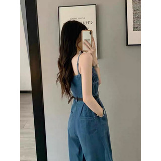 Jumsuit dài 2 dây ống rộng hack dáng